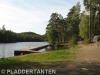 Badplatsen vid Lillsjön låg öde så här års