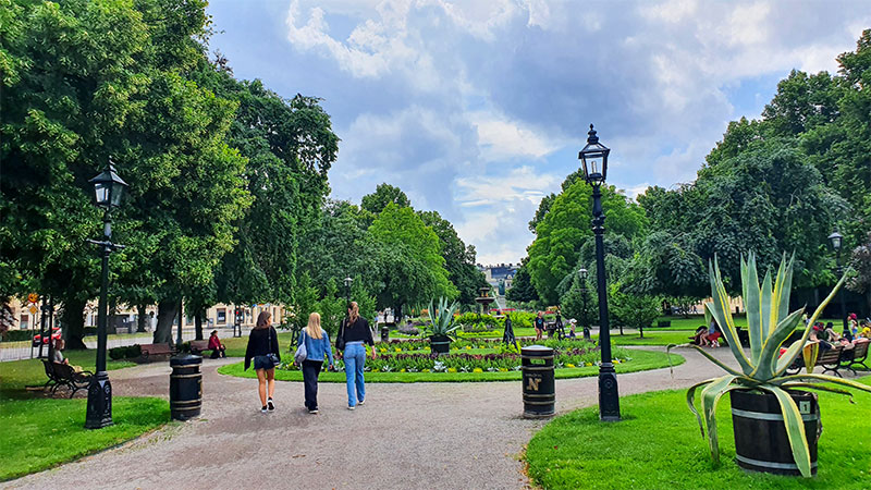 Carl Johans park från Norra promenaden